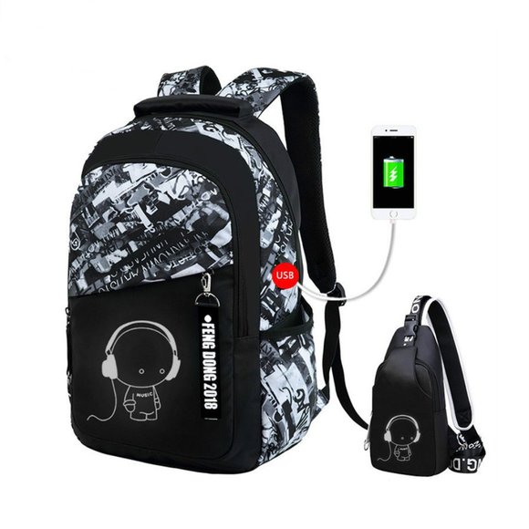 Other - Luminous school bags waterproof large backpack for
